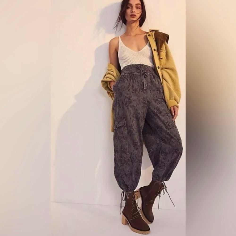 Fly Away Printed Parachute Pants